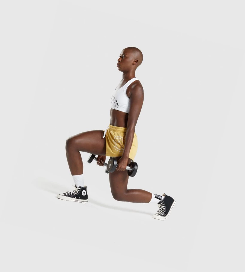 Gymshark Legacy Graafinen Naisten Shortsit Keltainen | RPYOMC950