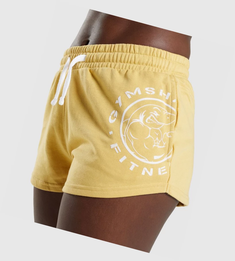 Gymshark Legacy Graafinen Naisten Shortsit Keltainen | RPYOMC950