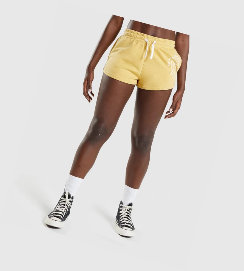 Gymshark Legacy Graafinen Naisten Shortsit Keltainen | RPYOMC950