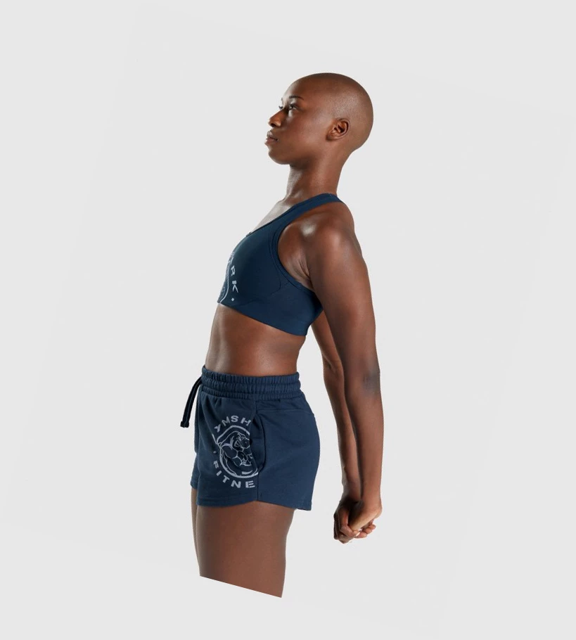 Gymshark Legacy Graafinen Naisten Urheiluliivit Laivastonsininen | AIDTBQ350