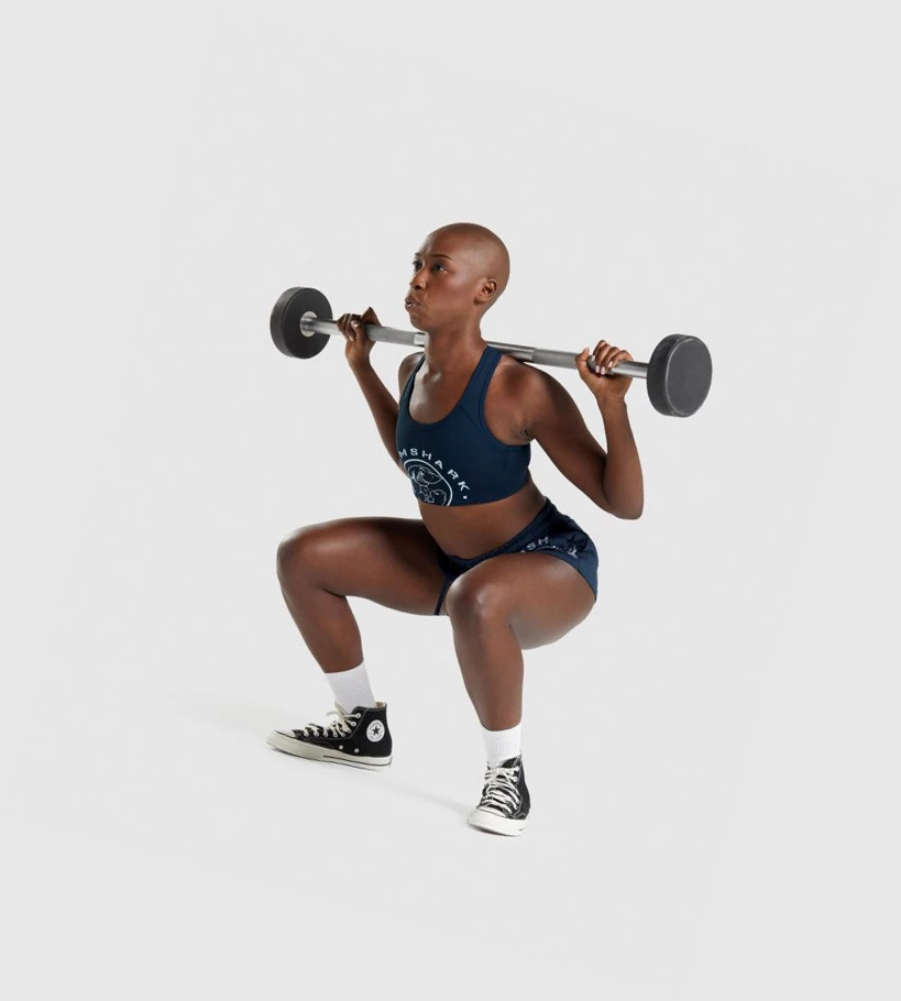 Gymshark Legacy Graafinen Naisten Urheiluliivit Laivastonsininen | AIDTBQ350
