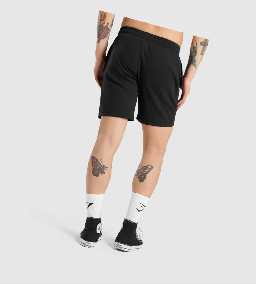 Gymshark Legacy Miesten Shortsit Mustat Valkoinen | YHRJKC975