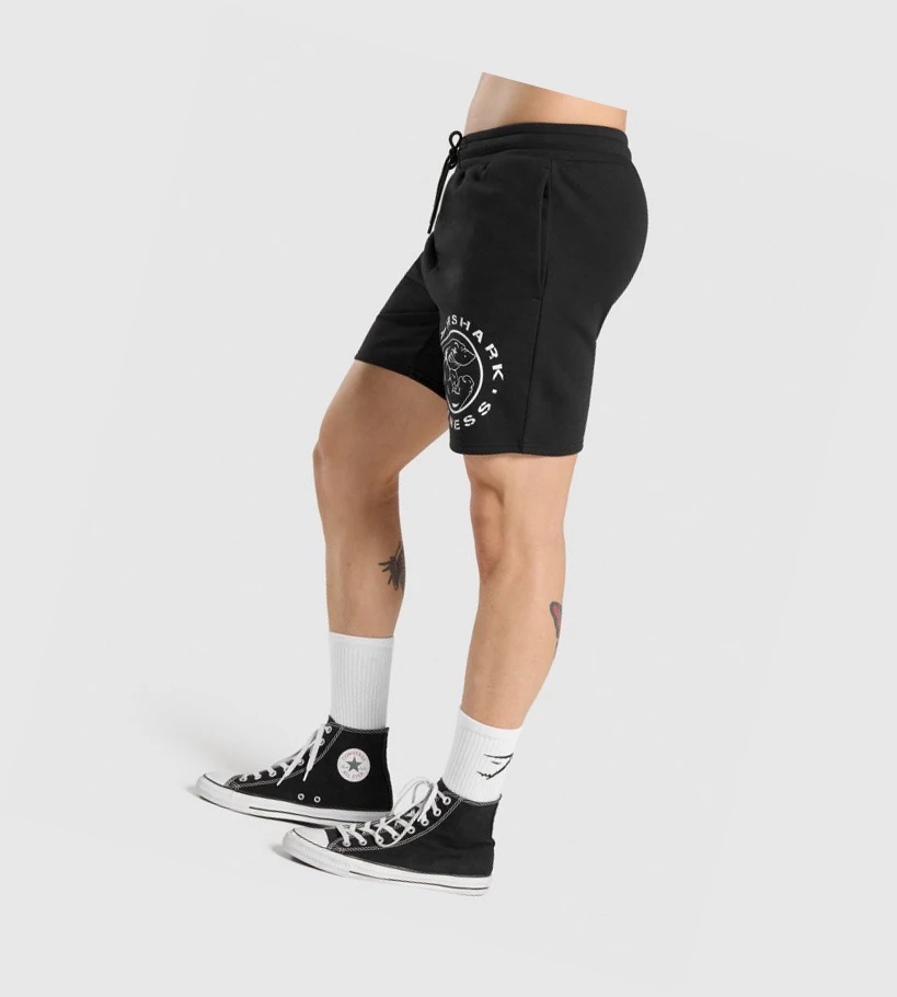 Gymshark Legacy Miesten Shortsit Mustat Valkoinen | YHRJKC975