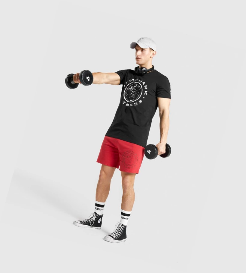 Gymshark Legacy Miesten T Paidat Mustat Valkoinen | KIABOZ140