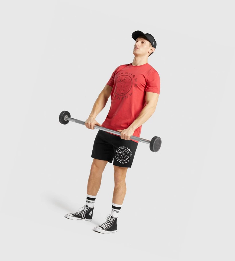 Gymshark Legacy Miesten T Paidat Punainen | MOTWUQ964