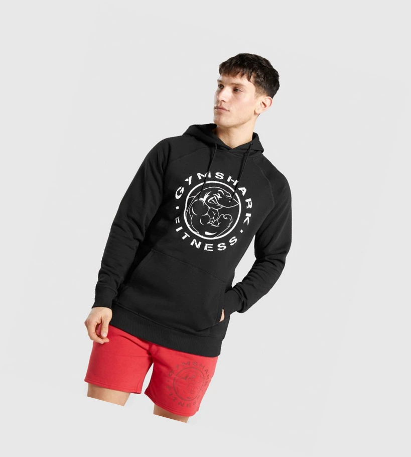 Gymshark Legacy Miesten Vaatteet Mustat Valkoinen | DQIWSF839