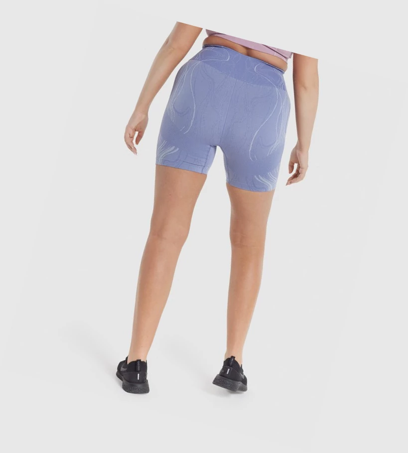 Gymshark Mercury Seamless Naisten Shortsit Sininen | CFZNKL675