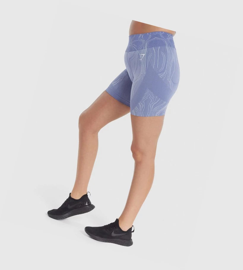 Gymshark Mercury Seamless Naisten Shortsit Sininen | CFZNKL675