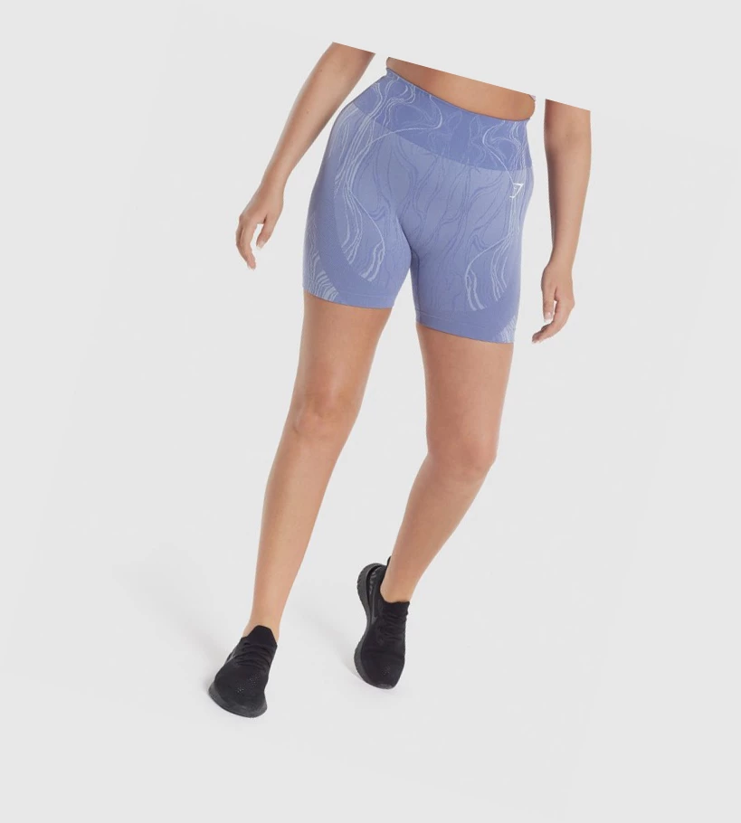Gymshark Mercury Seamless Naisten Shortsit Sininen | CFZNKL675