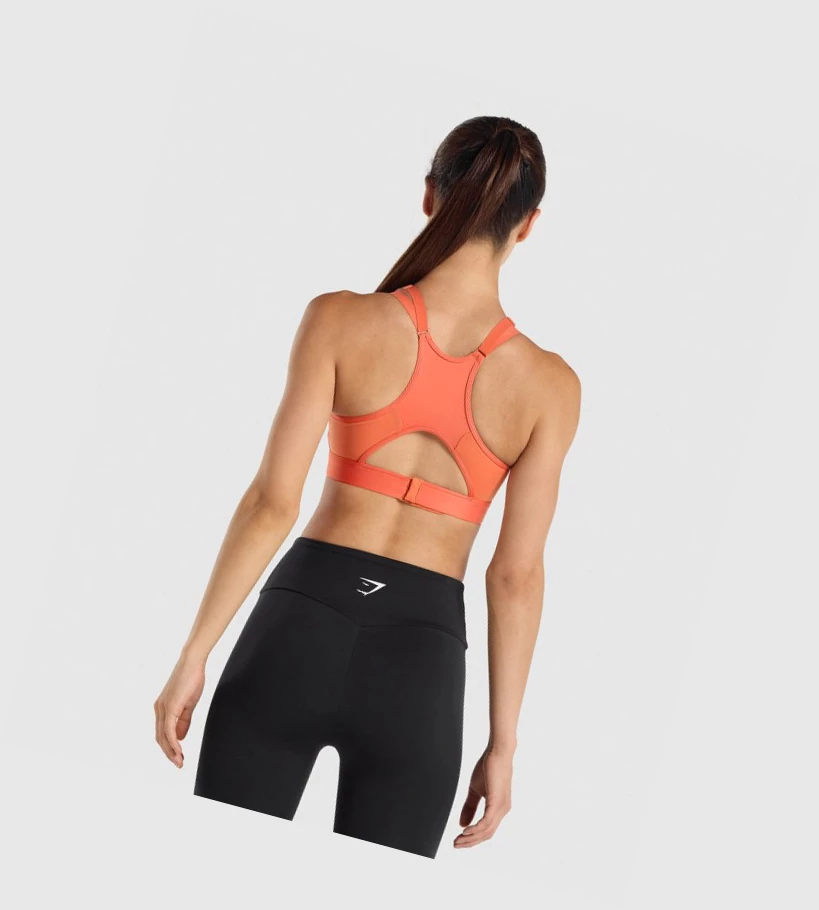 Gymshark Mesh Neckline Koulutus Naisten Urheiluliivit Oranssi | AFWHZP915