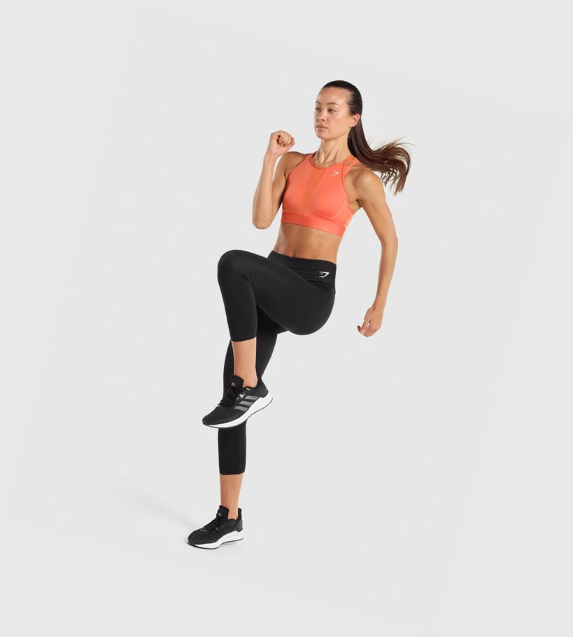 Gymshark Mesh Neckline Koulutus Naisten Urheiluliivit Oranssi | AFWHZP915