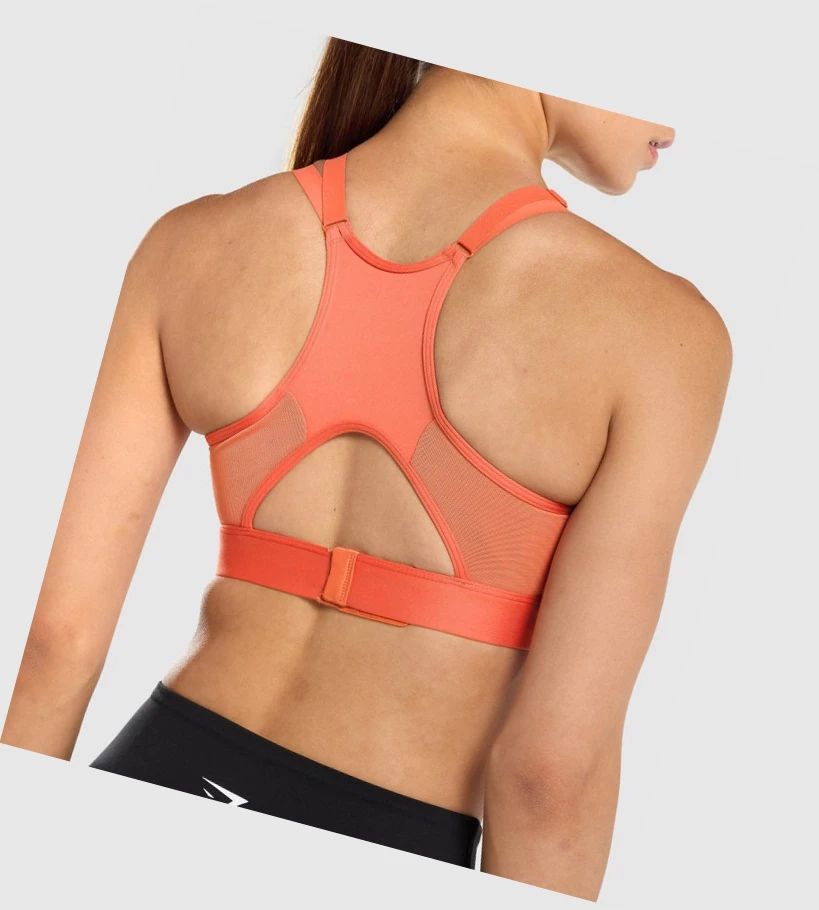 Gymshark Mesh Neckline Koulutus Naisten Urheiluliivit Oranssi | AFWHZP915