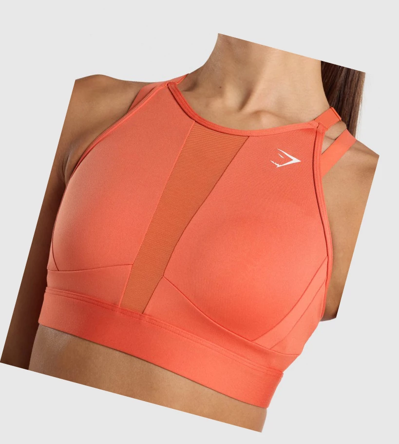 Gymshark Mesh Neckline Koulutus Naisten Urheiluliivit Oranssi | AFWHZP915