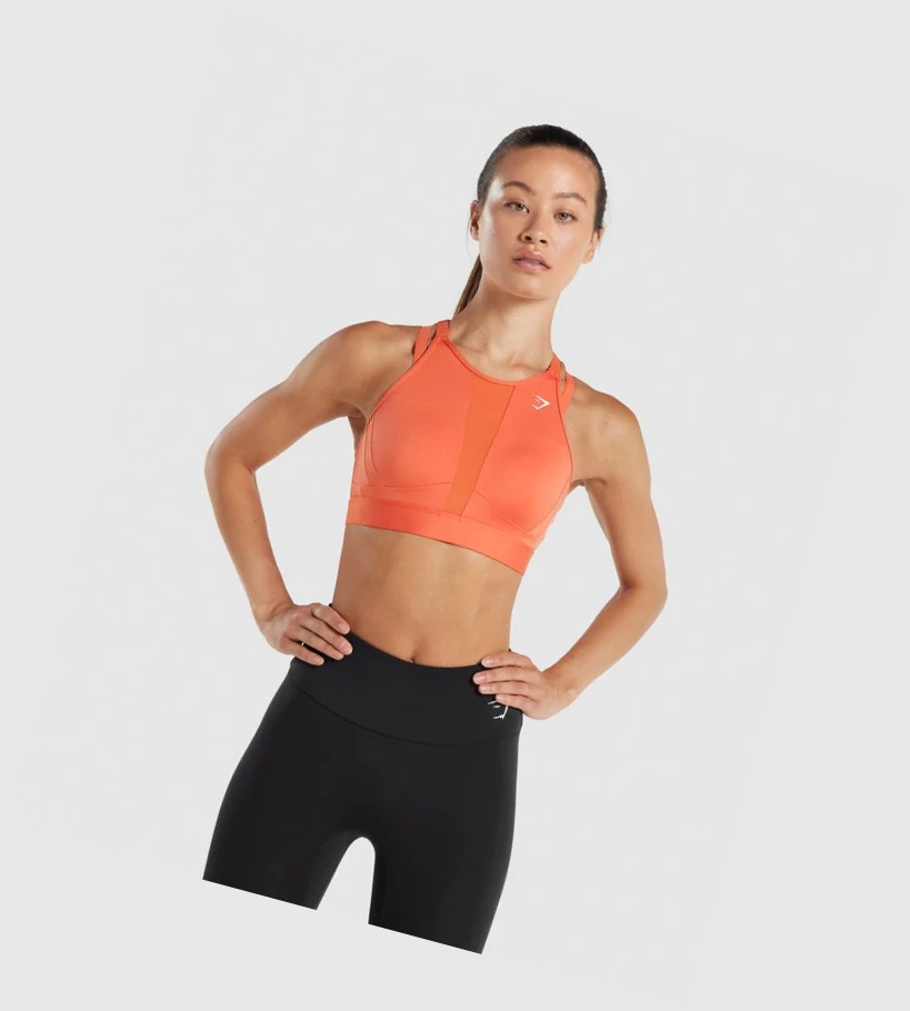 Gymshark Mesh Neckline Koulutus Naisten Urheiluliivit Oranssi | AFWHZP915