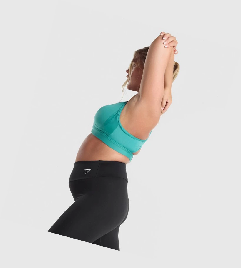 Gymshark Mesh Neckline Koulutus Naisten Urheiluliivit Turkoosi | HEJXMQ465
