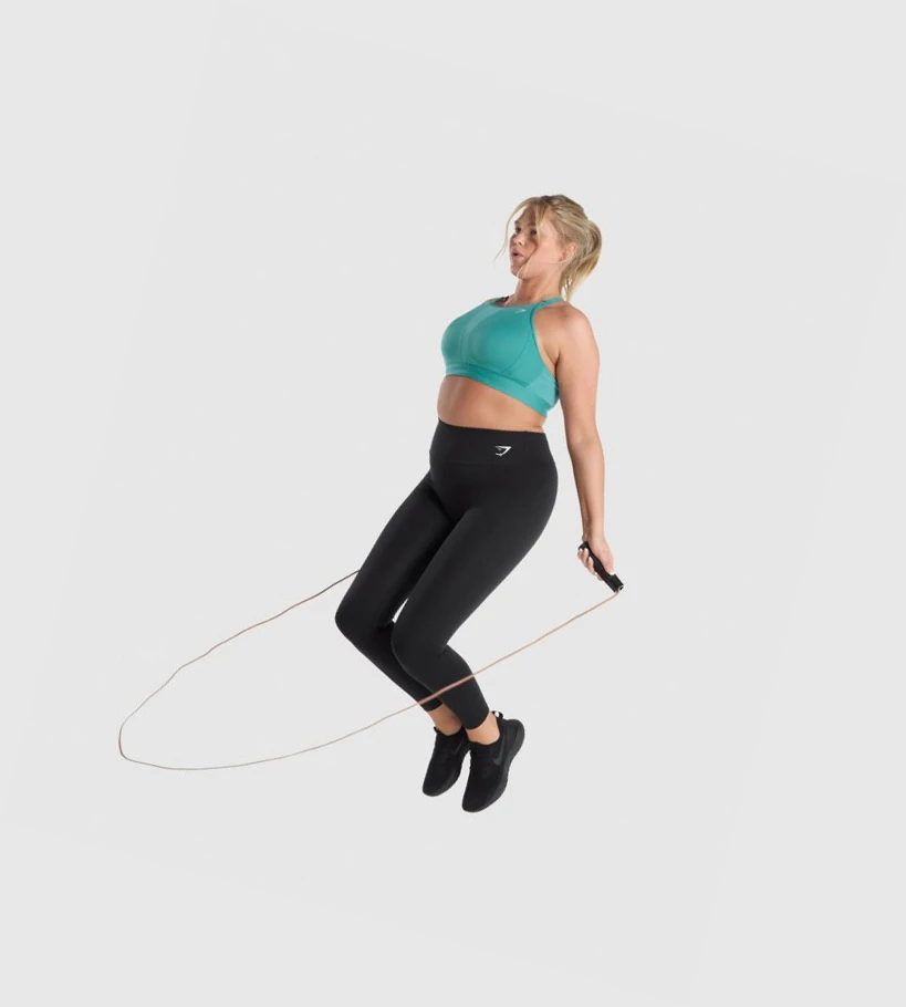 Gymshark Mesh Neckline Koulutus Naisten Urheiluliivit Turkoosi | HEJXMQ465