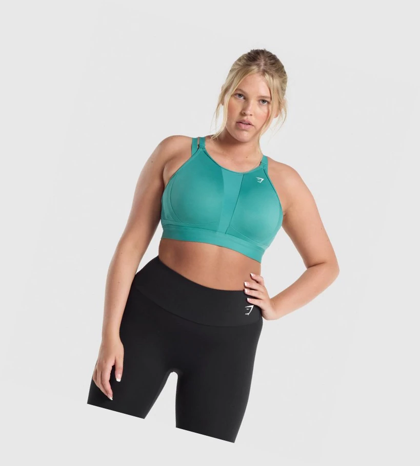 Gymshark Mesh Neckline Koulutus Naisten Urheiluliivit Turkoosi | HEJXMQ465
