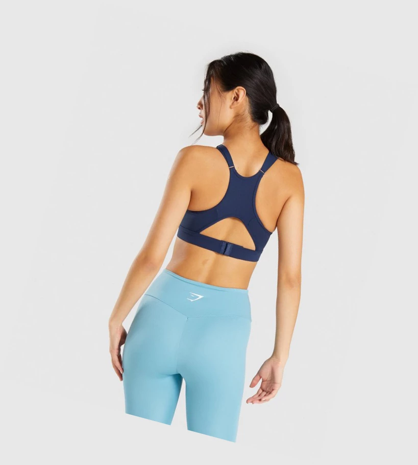 Gymshark Mesh Neckline Koulutus Naisten Urheiluliivit Laivastonsininen | LCBYWG607