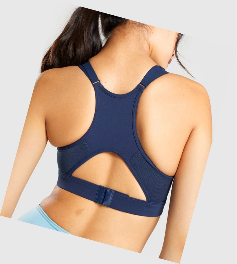 Gymshark Mesh Neckline Koulutus Naisten Urheiluliivit Laivastonsininen | LCBYWG607