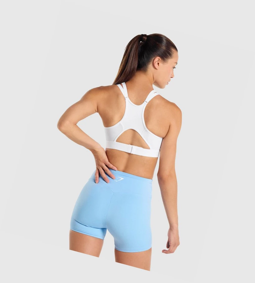 Gymshark Mesh Neckline Koulutus Naisten Urheiluliivit Valkoinen | MKJOEL490