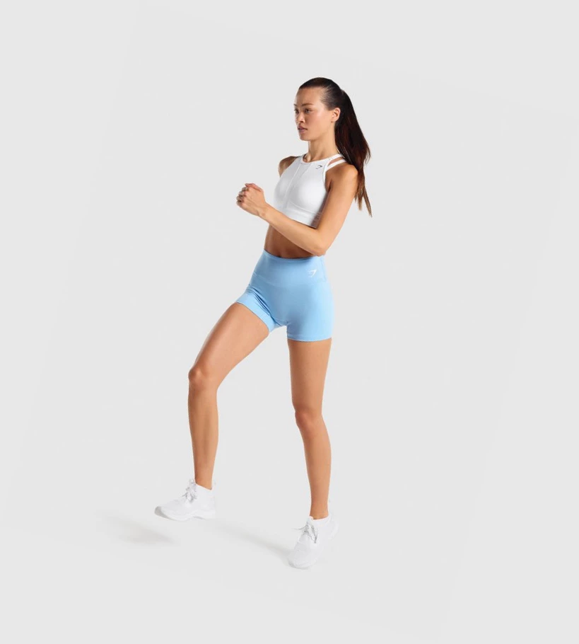 Gymshark Mesh Neckline Koulutus Naisten Urheiluliivit Valkoinen | MKJOEL490
