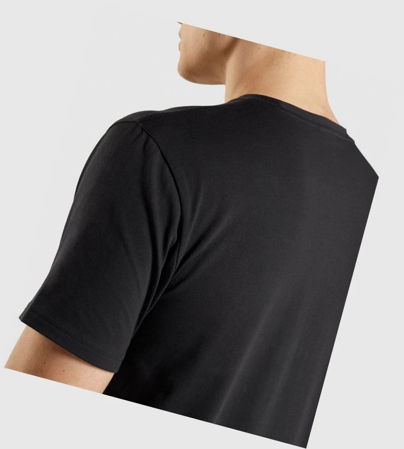Gymshark Micro Print Block Infill Miesten T Paidat Mustat | BWELRP387