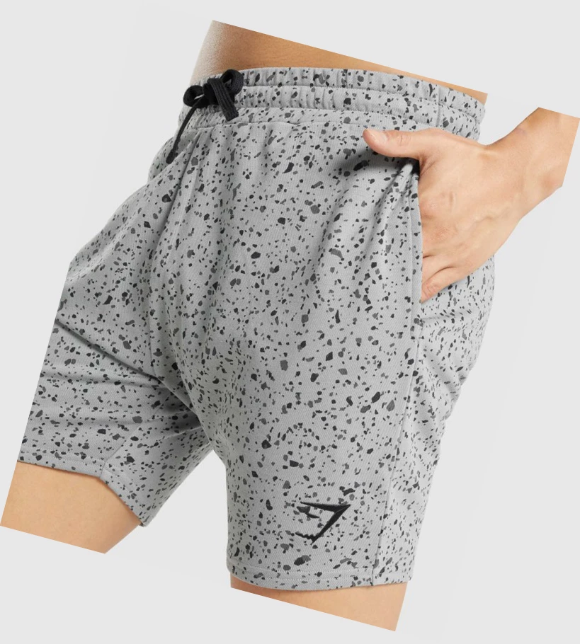 Gymshark Micro Print Miesten Shortsit Harmaat | RDTXCO298