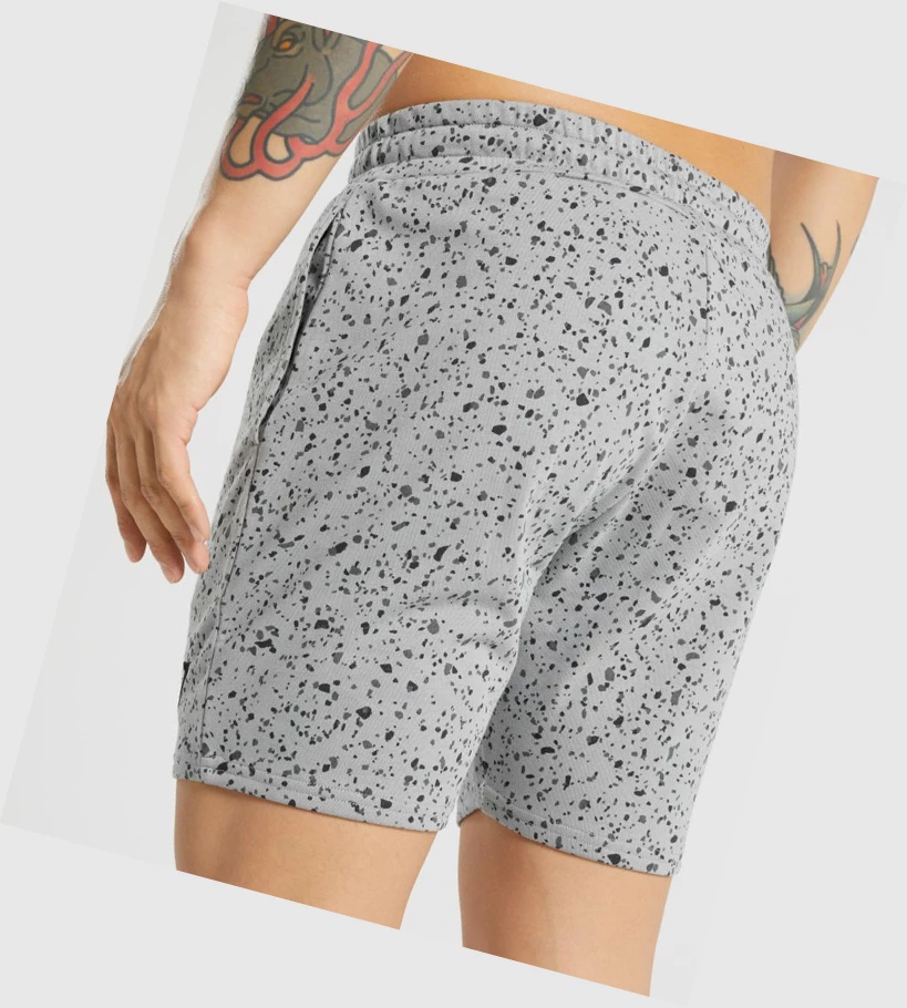 Gymshark Micro Print Miesten Shortsit Harmaat | RDTXCO298