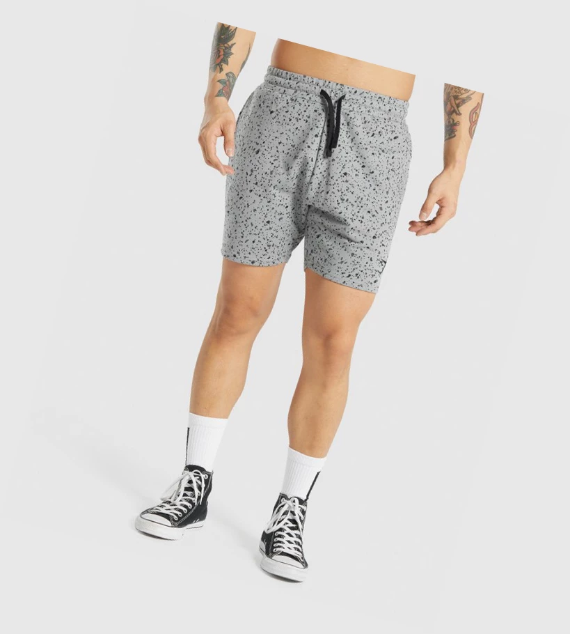 Gymshark Micro Print Miesten Shortsit Harmaat | RDTXCO298