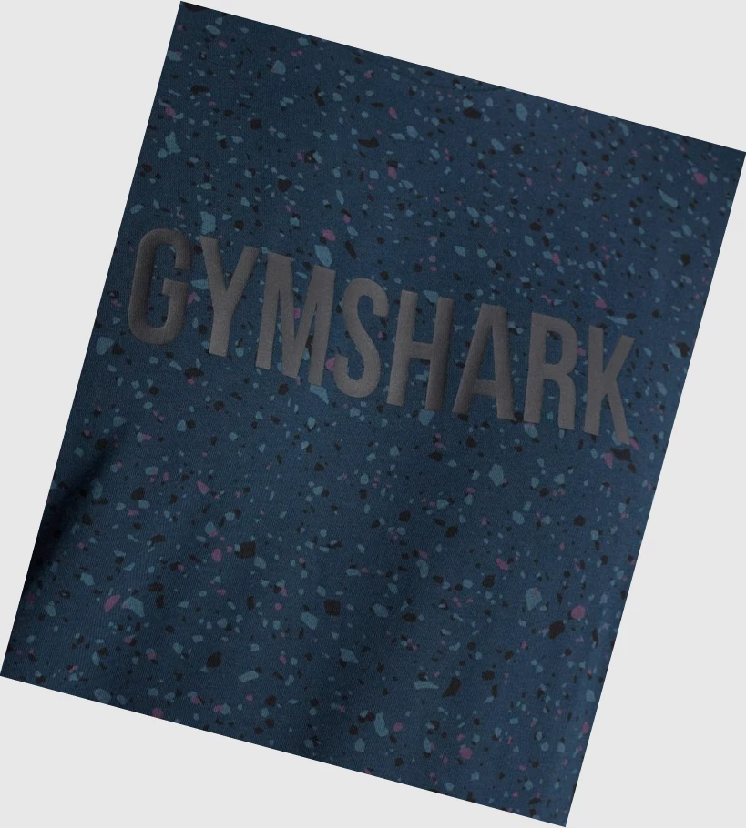 Gymshark Micro Print Miesten T Paidat Laivastonsininen | UCZFHA093