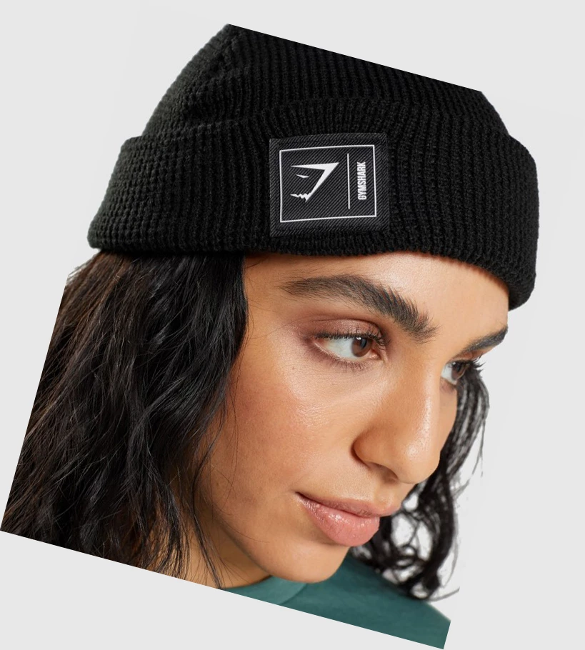Gymshark New Era Fishermans Beanie Miesten Headband Mustat | IUHJZS096