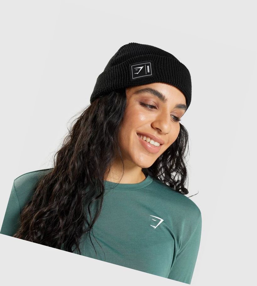 Gymshark New Era Fishermans Beanie Miesten Headband Mustat | IUHJZS096
