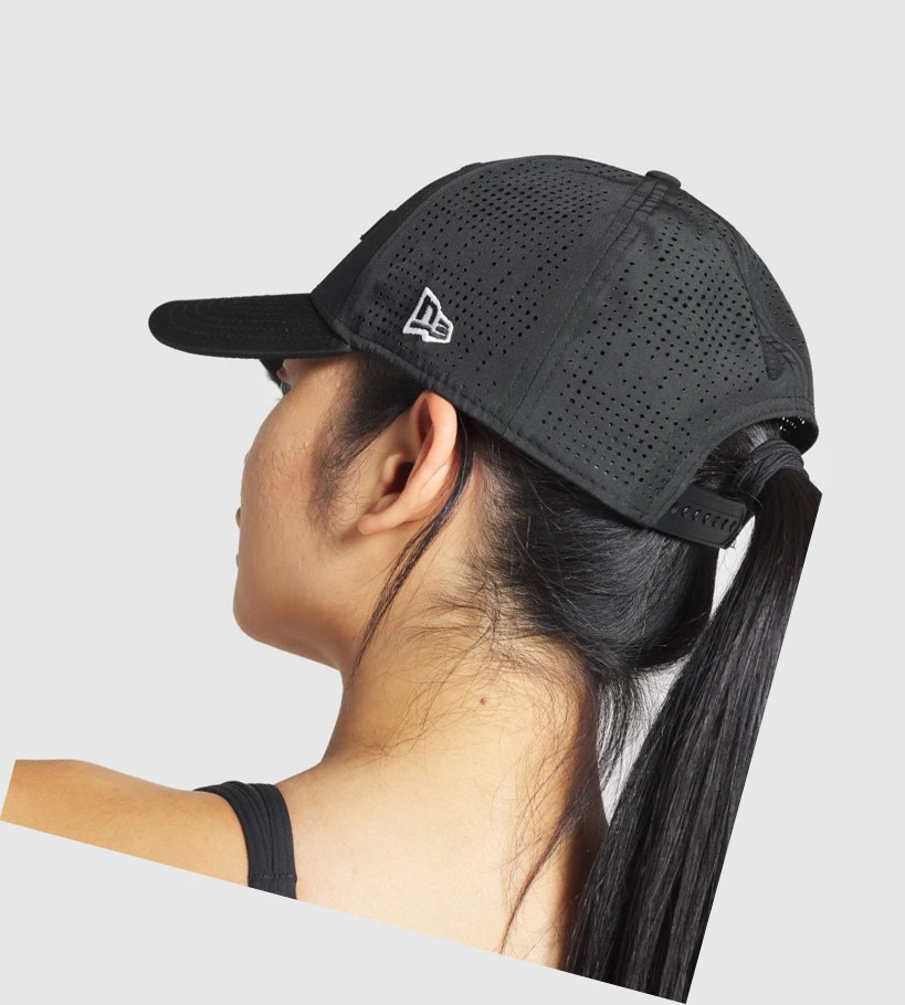 Gymshark New Era GS 9Forty Mesh Snapback Naisten Headband Mustat | OYDFKU451