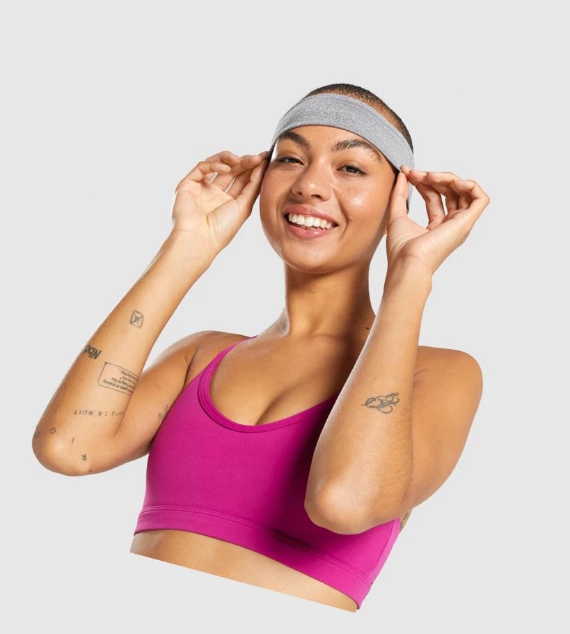 Gymshark New Era Headband Naisten Headband Vaaleanharmaat | HXGVUE478