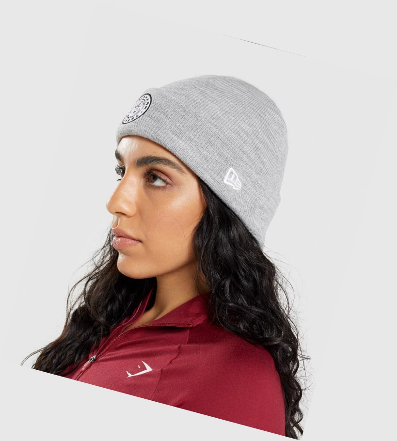 Gymshark New Era Legacy Cuff Knit Naisten Headband Harmaat | EAYQLC046