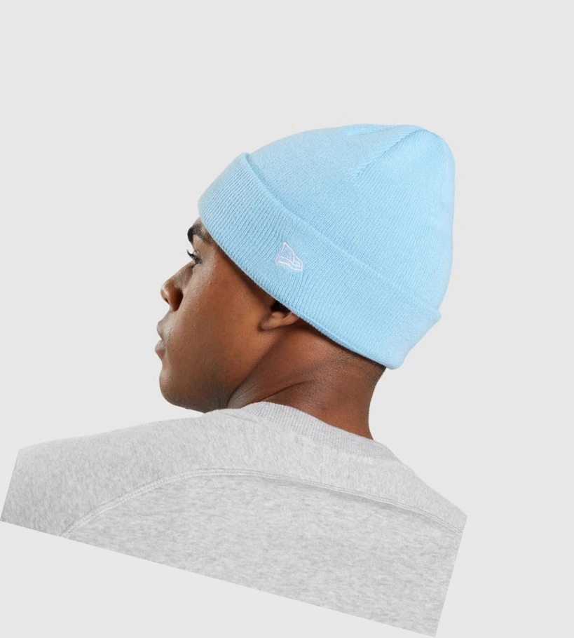 Gymshark New Era Legacy Cuff Knit Naisten Headband Sininen | EGWARS043