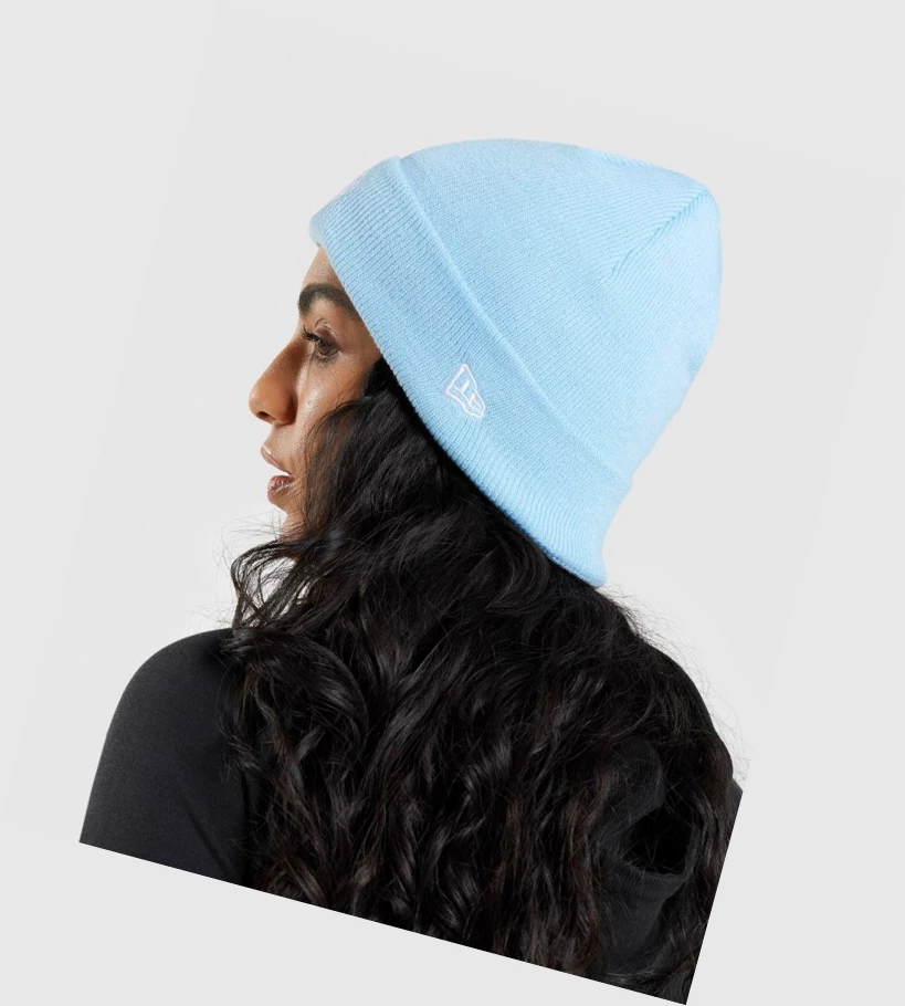 Gymshark New Era Legacy Cuff Knit Naisten Headband Sininen | EGWARS043