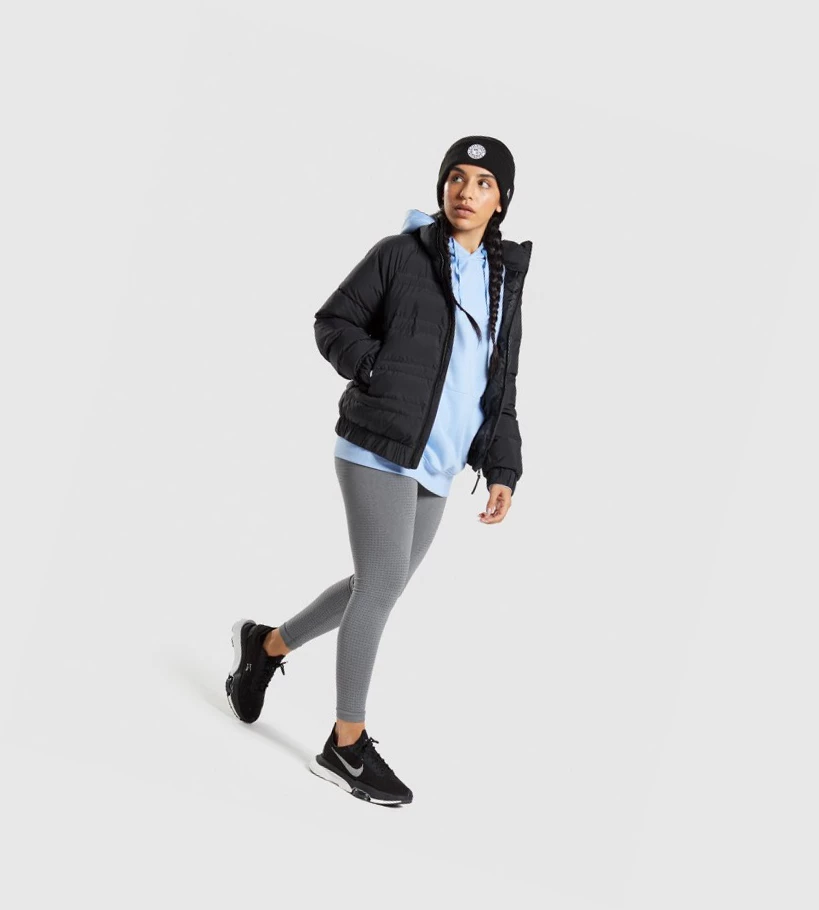 Gymshark New Era Legacy Cuff Knit Naisten Headband Mustat | NYVQAU845