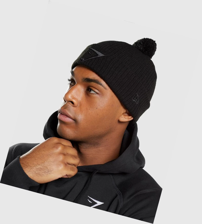 Gymshark New Era Mini Pom Miesten Headband Mustat | BZUNDP492