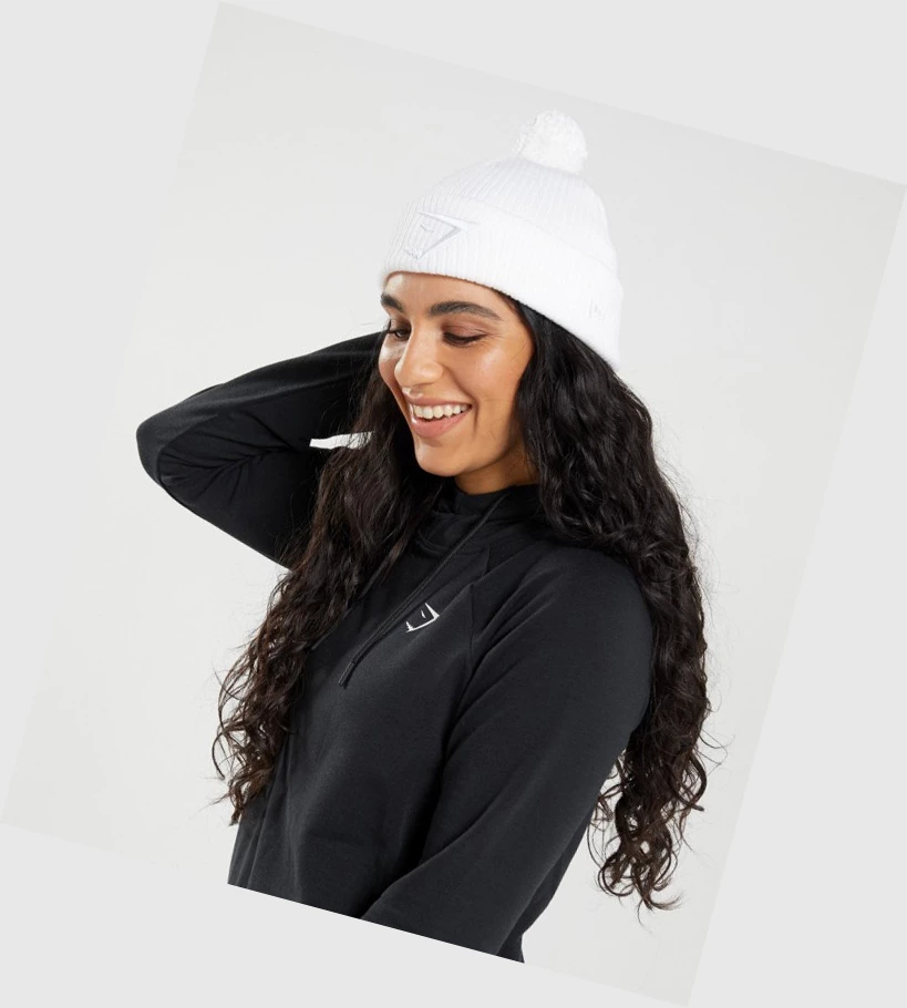Gymshark New Era Mini Pom Miesten Headband Valkoinen | VAIDJB182