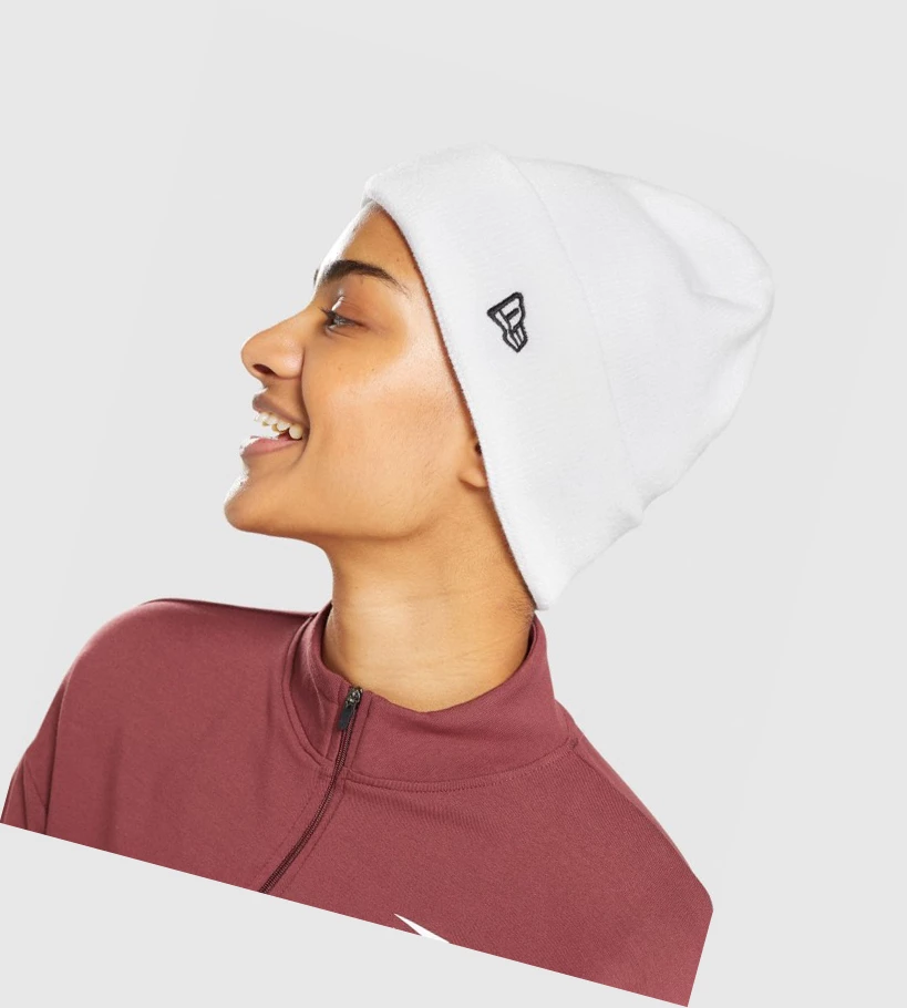 Gymshark New Era Sharkhead Cuff Knit Miesten Headband Valkoinen | XHJCMY085