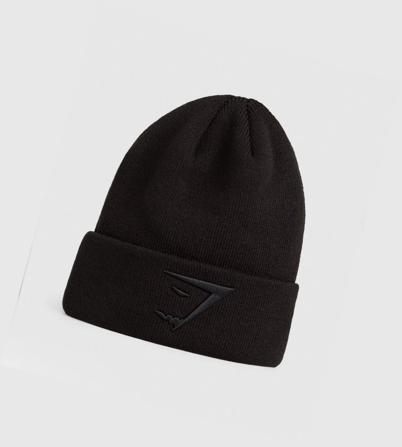Gymshark New Era Sharkhead Cuff Knit Naisten Headband Mustat | XWSNOE516