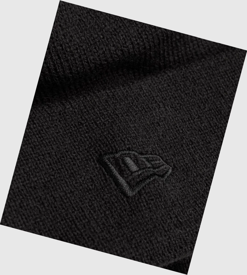 Gymshark New Era Sharkhead Cuff Knit Naisten Headband Mustat | XWSNOE516