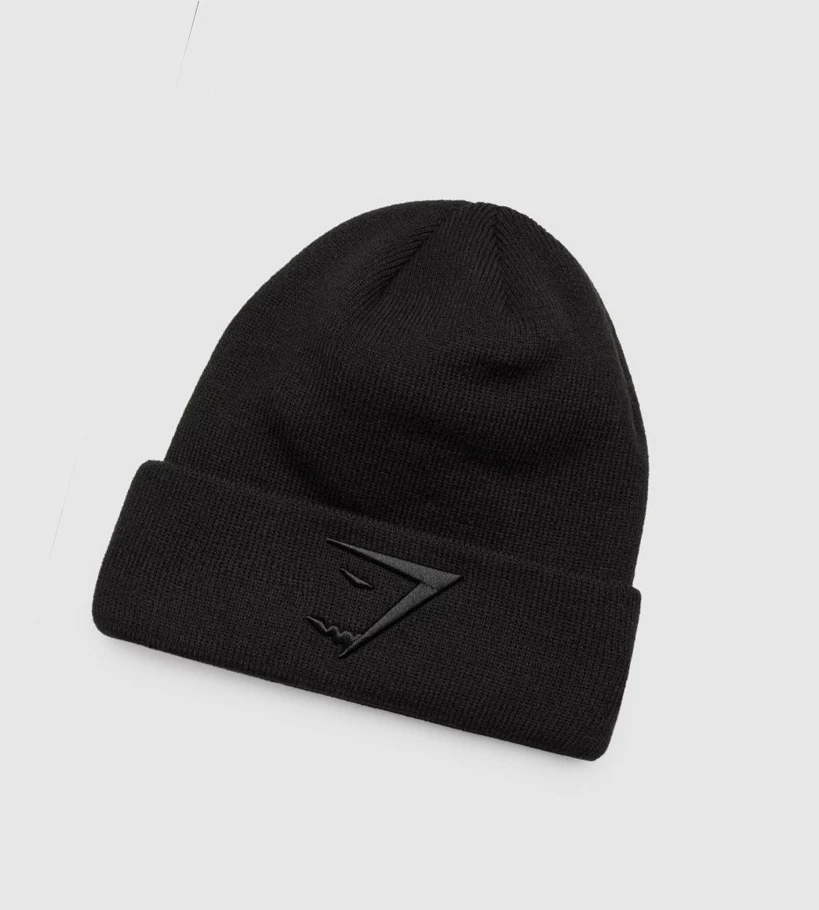 Gymshark New Era Sharkhead Cuff Knit Naisten Headband Mustat | XWSNOE516