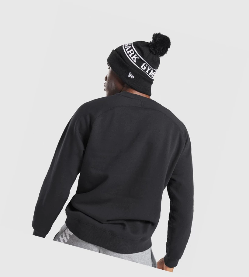 Gymshark New Era Tab Beanie Miesten Headband Mustat | CVTZNF725