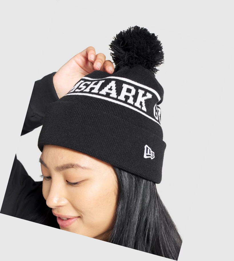 Gymshark New Era Tab Beanie Miesten Headband Mustat | CVTZNF725