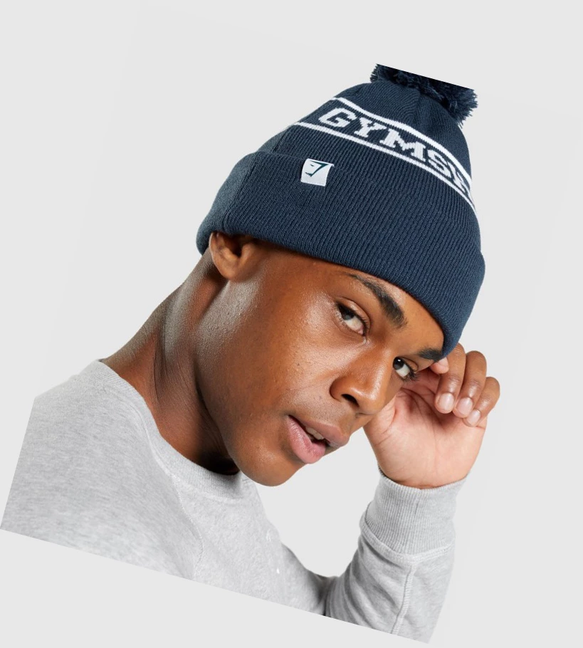 Gymshark New Era Tab Beanie Miesten Headband Sininen | HNEICT164