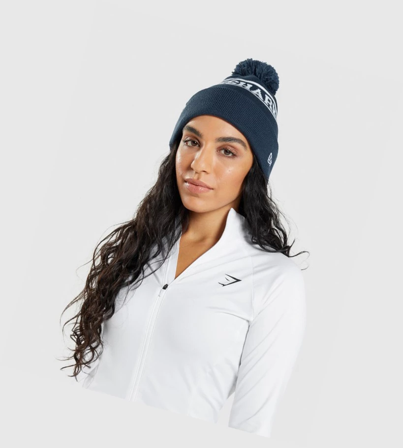 Gymshark New Era Tab Beanie Miesten Headband Sininen | HNEICT164