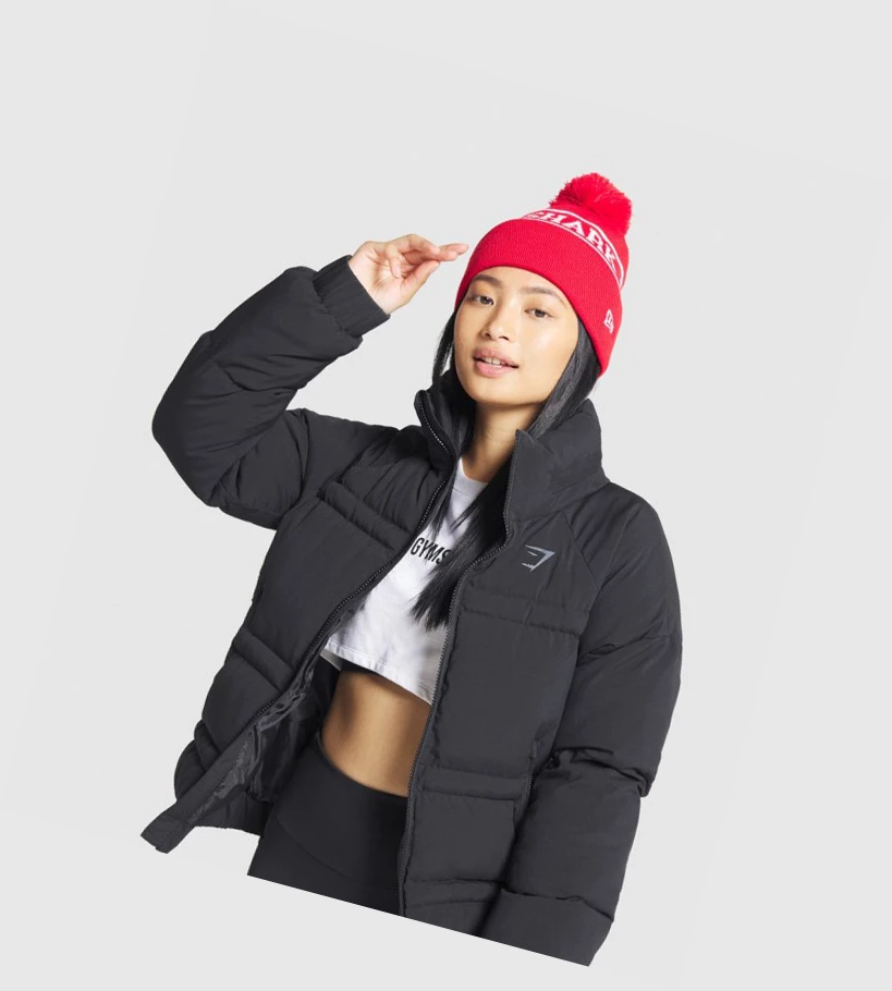 Gymshark New Era Tab Beanie Miesten Headband Punainen | JURVXB158