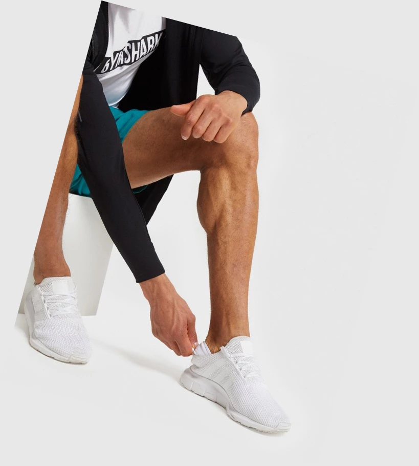 Gymshark No Show 3pk Miesten Sukat Valkoinen | WYUTPN269